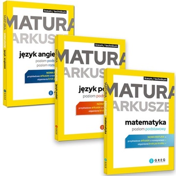 MATURA 2024 arkusze - POLSKI ANGIELSKI MATEMATYKA 3w1 + ARKUSZE CKE