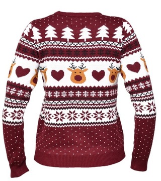 Рождественский свитер со светодиодной подсветкой и оленями М