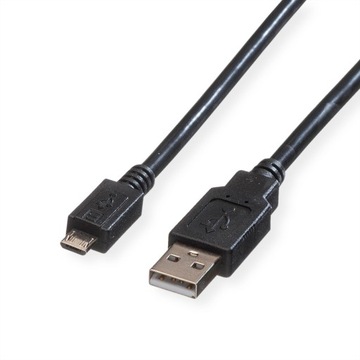 Kabel przewód USB A - Micro B M/M czarny 3m
