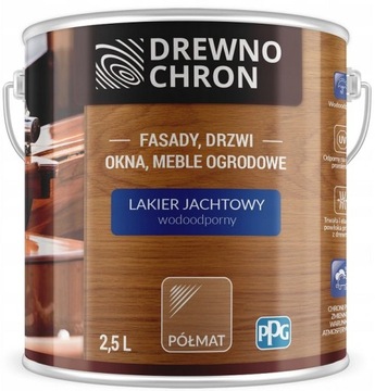 DREWNOCHRON LAKIER JACHTOWY BEZBARWNY PÓŁMAT 2.5L