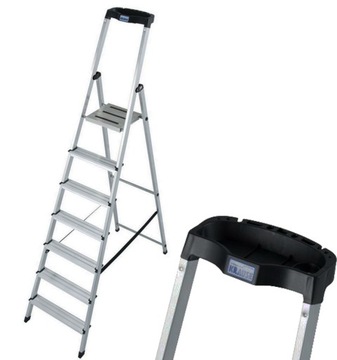 KRAUSE SAFETY drabina 1x7 126351 3,50m z PÓŁKĄ