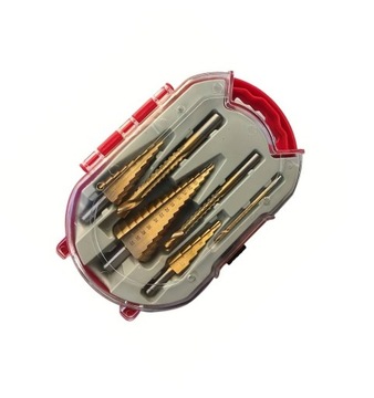 НАБОР СВЕРЛ СВЕРЛА ПО МЕТАЛЛУ СТАЛИ 6 ШТ. КОНИЧЕСКИЕ СТУПЕНЧАТЫЕ ПРЯМЫЕ