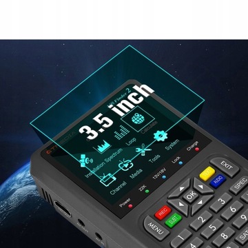 СПУТНИКОВЫЙ FINDER V8 FINDER 2 DVB-S2X 3,5-дюймовый ЖК-дисплей, 4000 мАч