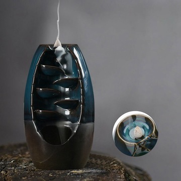 KOMINEK ZAPACHOWY CERAMICZNY WODOSPAD Z DYM UKADZIDŁO STOŻKOWE PŁYNĄCE KNOT