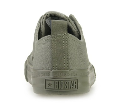 TRAMPKI damskie buty BIG STAR tenisówki niskie khaki z tkaniny JJ274004 37