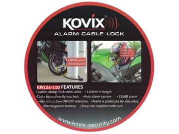LINKA STALOWA Z ALARMEM KOVIX KWL24-110