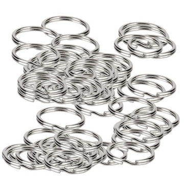 200 DIY metalowe pierścienie srebrny brelok