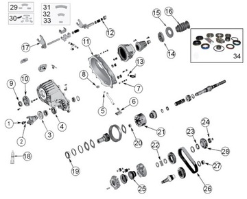GUFERO REDUKTOR 242 231 249 247 PŘEDNÍ JEEP