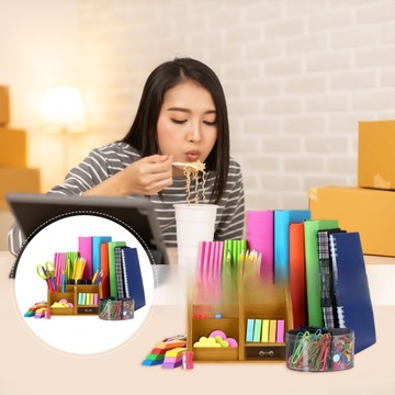 ОФИСНЫЙ КОНТЕЙНЕР ДЛЯ РУЧКИ, ДЕРЖАТЕЛЬ-ОРГАНИЗАТОР ДЛЯ КАЛЬКУЛЯТОРА, ТВОРЧЕСКИЙ ДЕРЕВЯННЫЙ КАРАНДАШ