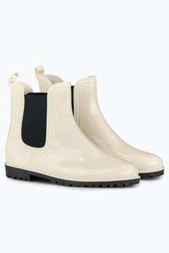 Klasyczne beżowe kalosze damskie r.38