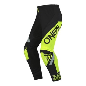 Czarno żołte spodnie na motocross QUAD ONEAL 40