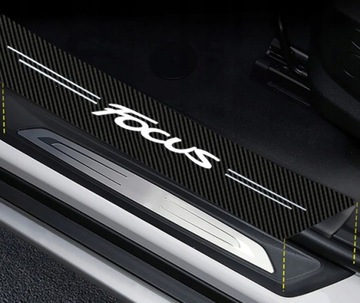 Защитные наклейки TOYOTA на пороги, 4 шт. Карбон