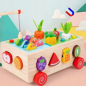 Сортировщик блоков Монтессори Головоломка «Поймай червячка»