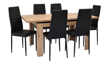 Zestaw 6x krzeseł + stół rozkładany salon Artisan