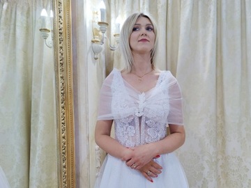 Тюлевый шарф, цвет экрю, болеро-бабочка, 50 г.