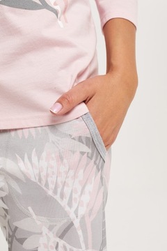 Пижама Italian Fashion Dracena, рукав 3/4, штанина 3/4, розовая, размер L