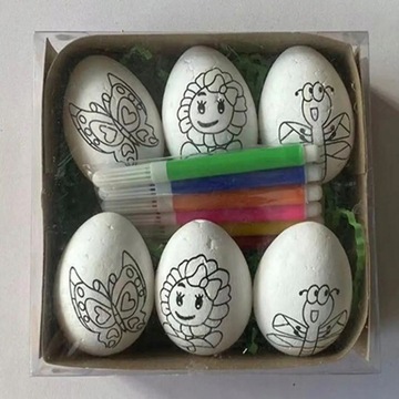 РОЖДЕСТВЕНСКИЕ УКРАШЕНИЯ ИЗ ПЕНОСТРОЕНИЯ, ПАСХАЛЬНЫЕ ЯЙЦА, своими руками, 6 ШТ.