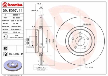 Brembo 09.e097.11 Тормозный диск