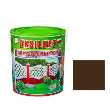 FARBA AKSILBET DO BETONU OGRODZEŃ 5L BRĄZ CIEMNY