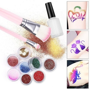 БОЛЬШОЙ НАБОР ТАТУ, ТАТУ С БЛЕСКАМИ, ШАБЛОНЫ С БЛЕСКАМИ, МОЮЩИЕСЯ