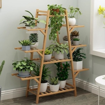 БОЛЬШАЯ ПОДСТАВКА ДЛЯ ЦВЕТОВ ДЕРЕВЯННАЯ ПОДСТАВКА ДЛЯ ЦВЕТОВ 11 МНОГОЯРУСНЫХ ГОРШКОВ