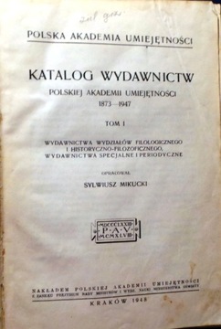 Katalog wydawnictw Polskiej Akademii Umiejętności