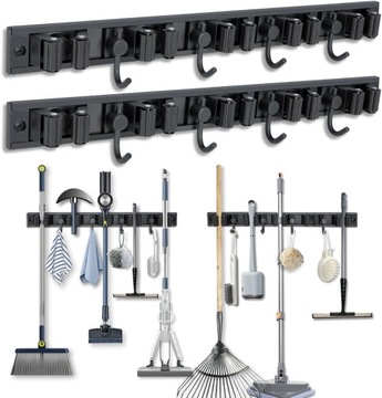 ГАРАЖНЫЙ ОРГАНАЙЗЕР ДЕРЖАТЕЛЬ для метлы, двойные крючки