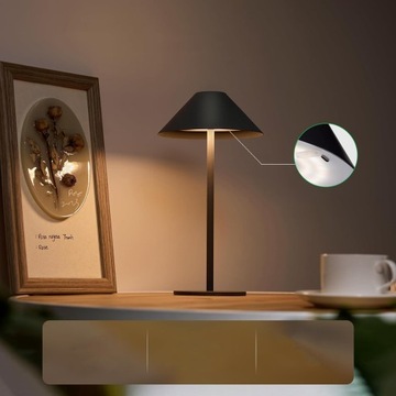 НАСТОЛЬНАЯ ЛАМПА С СЕНСОРНЫМ РЕГУЛЯТОРОМ, ТЁПЛЫЙ БЕЛЫЙ СВЕТ, НОЧНАЯ ЛАМПА