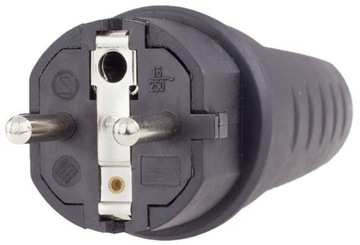 WTYCZKA HERMETYCZNA IP44 GUMOWA SCHUKO 230V 16A
