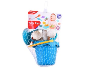 Мягкий набор ВЕДРО, ЛОПАТА, ФОРМЫ для песка и воды.