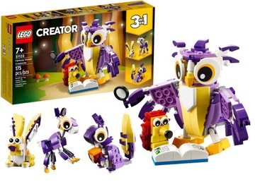 Klocki LEGO Creator 3 w 1 31125 7+ Fantastyczne leśne stworzenia zając sowa