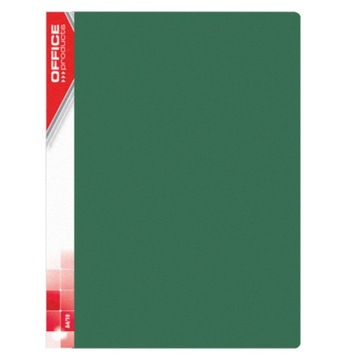 TECZKA OFERTOWA OFFICE PRODUCTS, PP, A4, 620MIKR., 20 KOSZULEK, ZIELONA