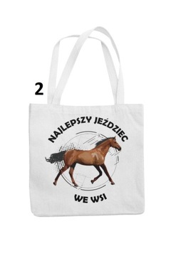 TORBA GRUBA WYTRZYMAŁA NADRUK KOŃ RÓŻNE NAPISY