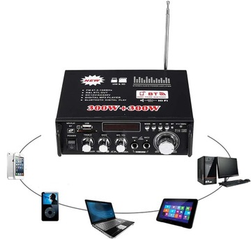 AMPLITUNER WZMACNIACZ 600W STEREO BLUETOOTH RADIO BT-298A