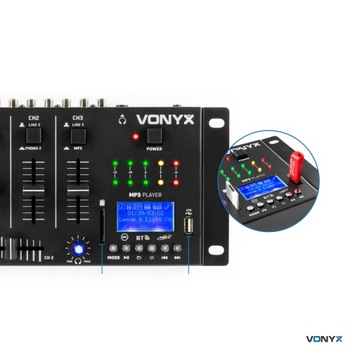 Vonyx 4-канальный Bluetooth USB SD-микшер