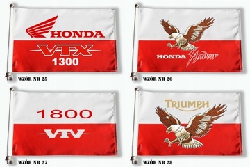ФЛАГ МОТОЦИКЛА на полюсе Польша 19 х 35см