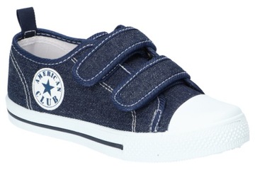 AMERICAN TEN114 TENISÓWKI TRAMPKI DZIECIĘCE NA RZEPY WKŁADKA SKÓRZANA NV 32