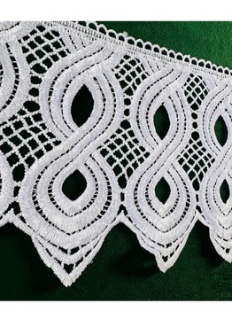 GIPIURA WZÓR ORNAMENT BIAŁA KRONKA FIRANA DEKORACJA DOMU FAJNY STYL NOWOŚĆ
