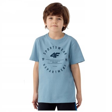 ФУТБОЛКА ДЛЯ МАЛЬЧИКОВ 4F ХЛОПКОВАЯ ФУТБОЛКА 140