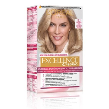 LOREAL EXCELLENCE CREME FARBA 9.1 LIGHT BLONDE