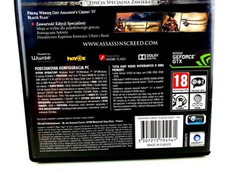 КОРОБКА ASSASSINS CREED IV С ЧЕРНЫМ ФЛАГОМ БЕЗ ИГРЫ PL