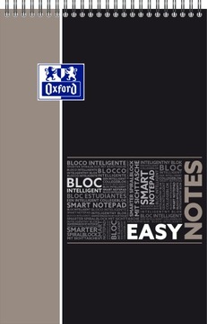 Kołozeszyt Oxford Easynotes A4+/80k KR szary