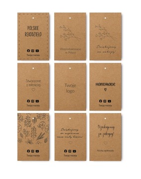 Подвески ручной работы Теги Handicraft 100 шт.