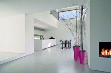 ВЫСОКИЙ ЦВЕТОЧНЫЙ ВАЗ 28 СМ С ГЛЯНЦЕВОЙ ВСТАВКОЙ DTUS150S БЕЛЫЙ