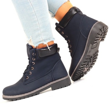 TRAPERY DAMSKIE BOTKI TIMBERKI BUTY WORKERY