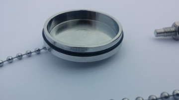 Заглушка для сливного сифона раковины из нержавеющей стали fi38 мм с высоким глянцем