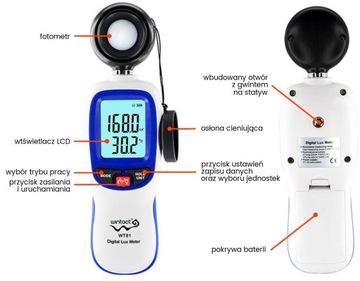 LUKSOMIERZ ŚWIATŁOMIERZ MIERNIK BLUETOOTH WINTACT
