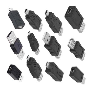 12 шт./компл. адаптер Micro-USB 2.0 USB OTG для