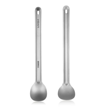 Портативная титановая ложка Lixada с длинной ручкой