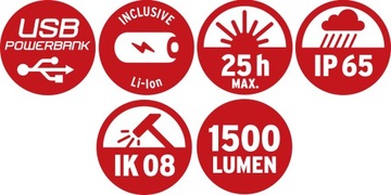 RUFUS МАСТЕРСКАЯ ЛАМПА 1500LM IP65 СТРОИТЕЛЬНАЯ ЛАМПА ОСВЕЩЕНИЕ